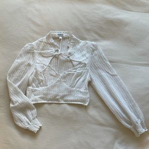 verge girl white blouse